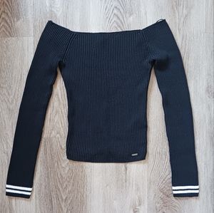 Hollister off the shoulder ribbed knit sweater